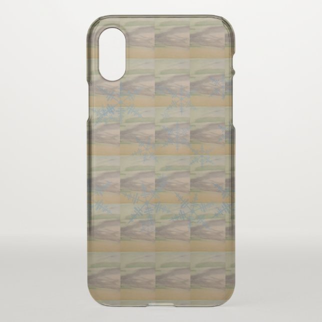 Blue Snowflakes on the Seashore  Uncommon iPhone Case (Back)