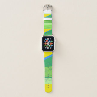 Blue Snowflakes on the Sunrise Mountain Apple Watch Band