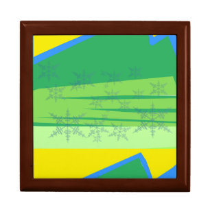 Blue Snowflakes on the Sunrise Mountain Gift Box