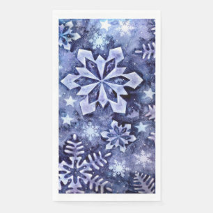 Blue Snowflakes Paper Guest Towels