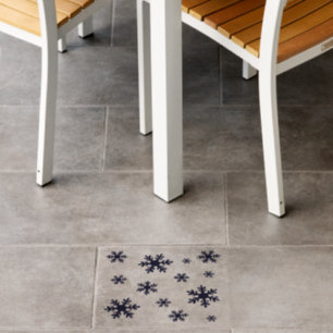 Blue Snowflakes Snow Winter Christmas Holiday Floor Decals