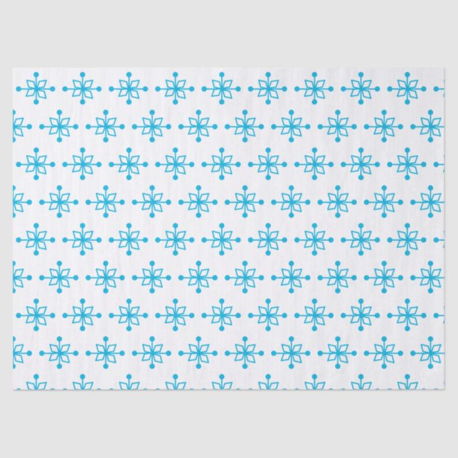 Blue Snowflakes Tissue Paper (Front)