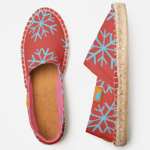 Blue Snowflakes Winter Fun Espadrilles