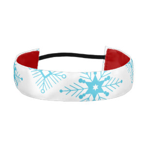 Blue Snowflakes Winter Gym Athletic Headband
