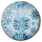 Blue Snowflakes Winter magic wart Chocolate Covered Oreo (Front)