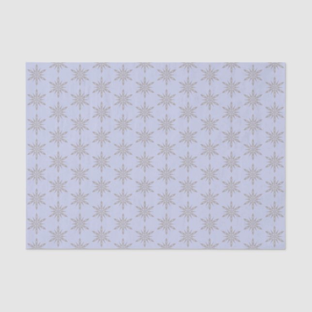 Blue Snowflakes Winter Tissue Paper (Front)