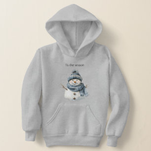 Blue Snowman Christmas Hoodie