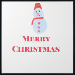 Blue snowman Christmas merry Christmas add name te Gallery Wrap<br><div class="desc">Customize template design</div>