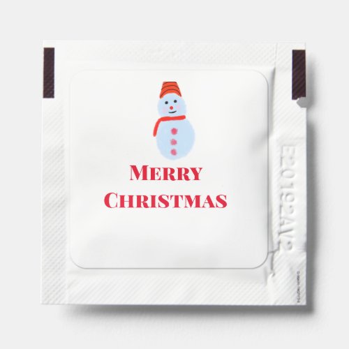 Blue snowman Christmas merry Christmas add name te Hand Sanitizer Packet