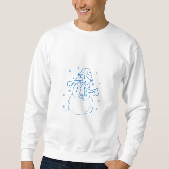 Blue snowman sweatshirt (Front)