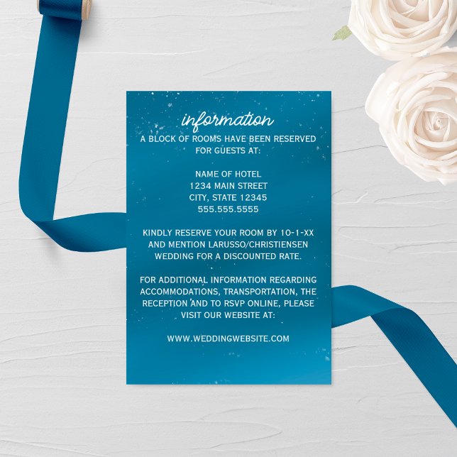 Blue Snowy Sky Wedding Enclosure Card (Creator Uploaded)