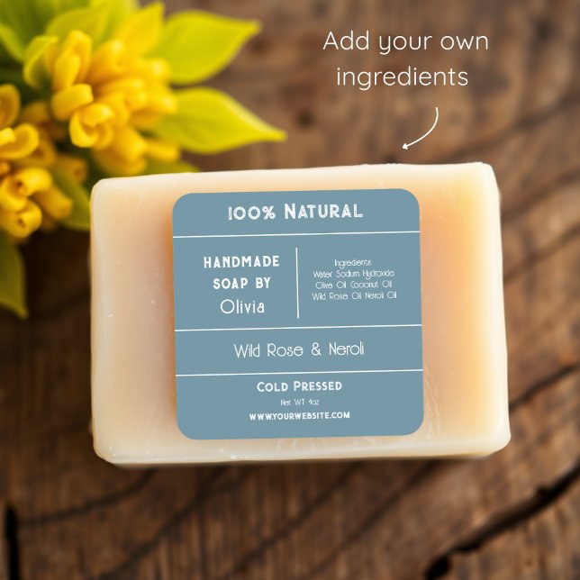 Blue | Soap Ingredient Product Labels (Creator Uploaded)