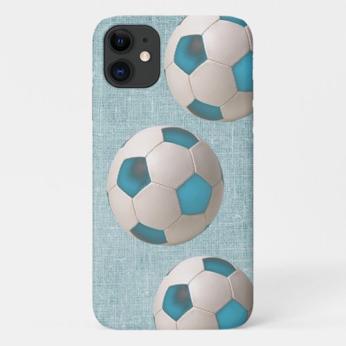 Blue Soccer Ball Art Phone Case