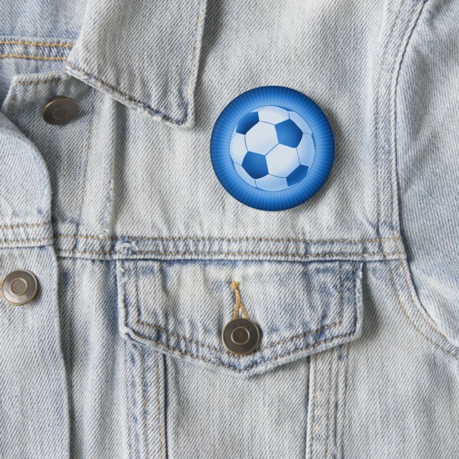 Blue Soccer Ball Button (In Situ)