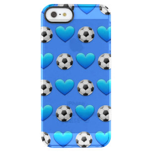 Blue Soccer Ball Emoji iPhone SE/5/5s Clearly™Case Clear iPhone SE/5/5s Case
