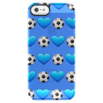 Blue Soccer Ball Emoji Iphone Se/5/5s Clearly™case Clear Iphone Se/5/5s Case by BryBry07 at Zazzle