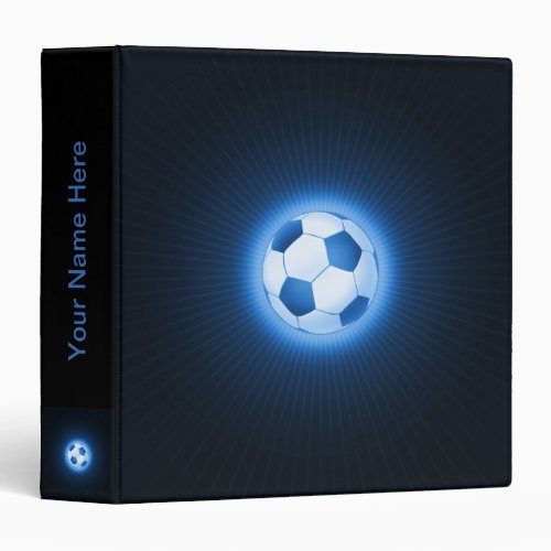 Blue Soccer Ball football Binder