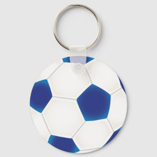 Blue Soccer Ball Keychain