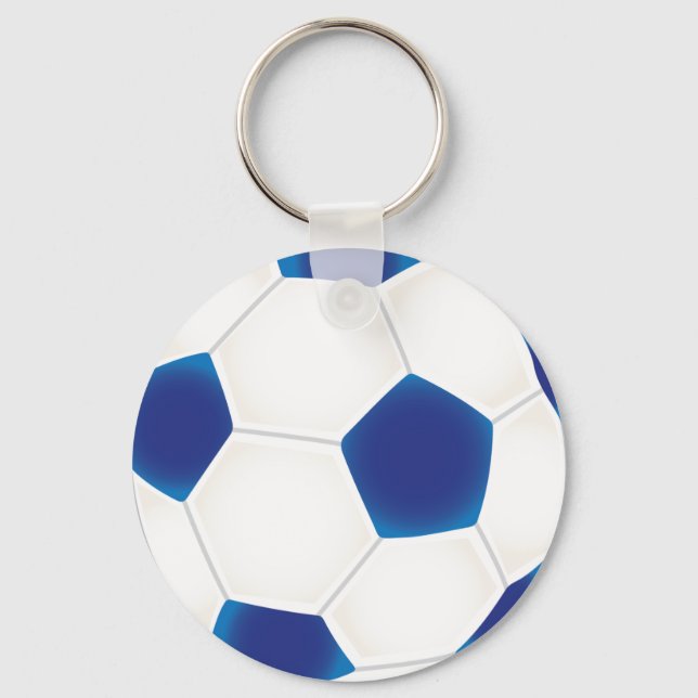 Blue Soccer Ball Keychain (Front)
