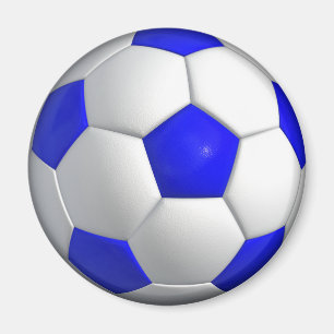 Blue Soccer Ball Magnet