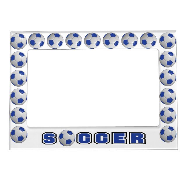 Blue Soccer Ball Magnetic Frame (Front)