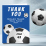 Blue Soccer Football Sports Thank you Coach Card