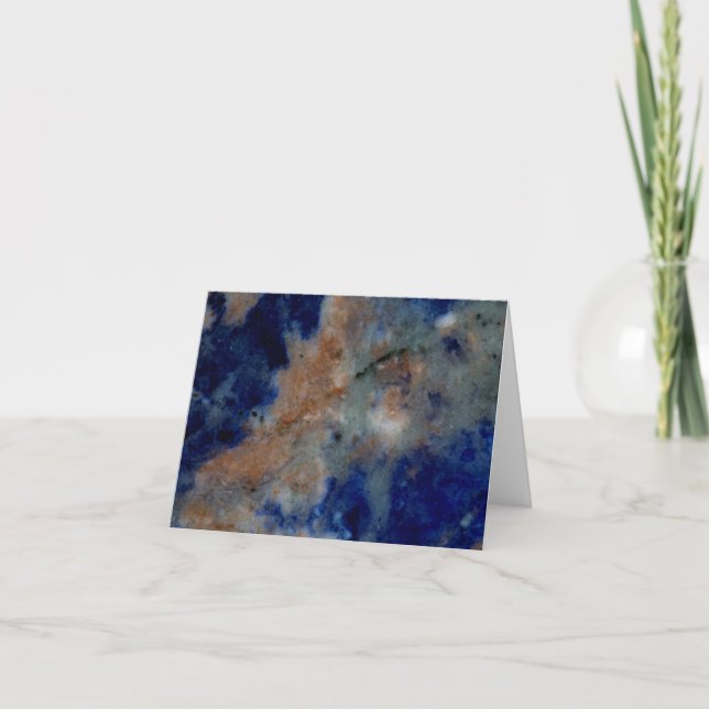 Blue Sodalite Close Up Note Card (Front)