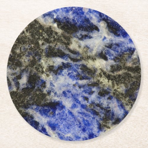 Blue Sodalite Round Paper Coaster
