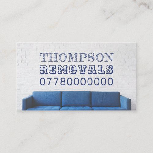 Blue Sofa Removal Company Business Card