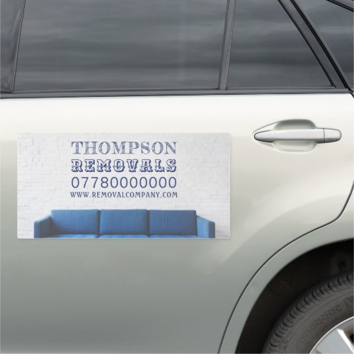 Blue Sofa Removal Company Car Magnet