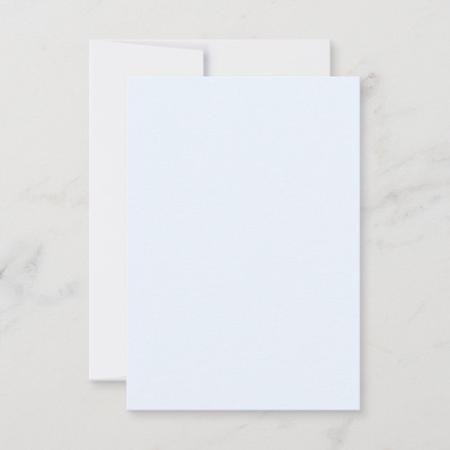 Blue Soft White Pastel Solid Color  Card (Front)