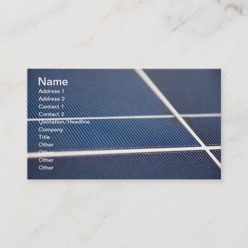 Blue Solar Panels Business Card