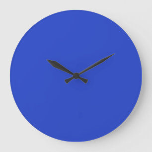 Blue (solid color) large clock