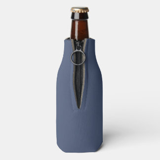 Blue Solid Color Personalize Bottle Cooler