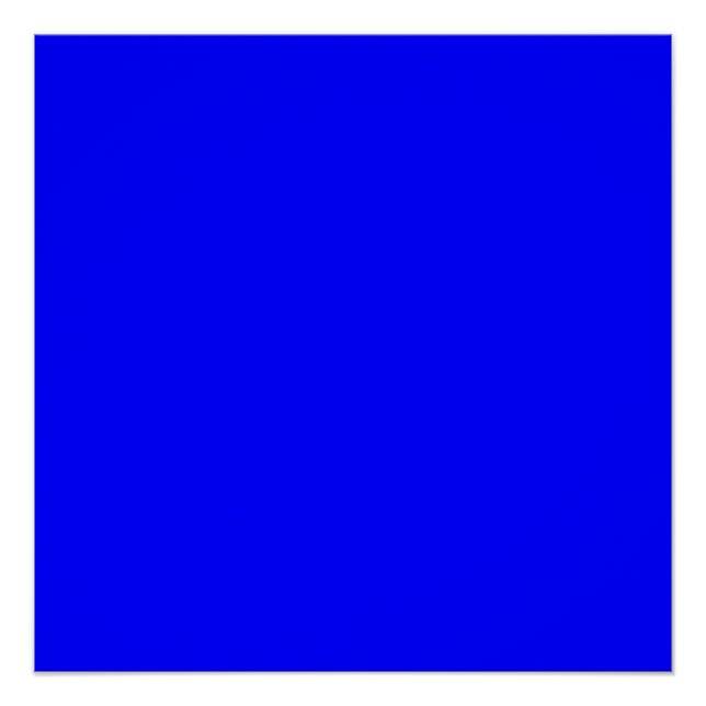 Blue  (solid color)   poster (Front)