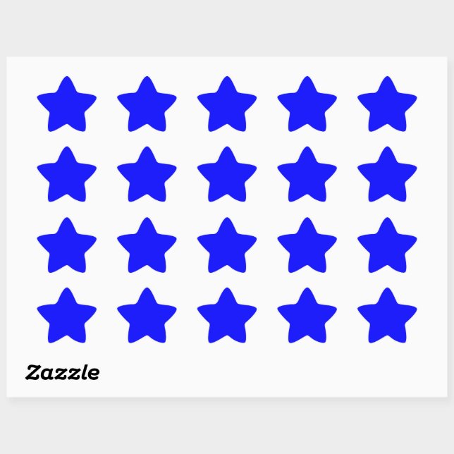 Blue  (solid color)   star sticker (Sheet)