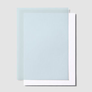 Blue Solid Color Wedding Liner Vellum Invitations