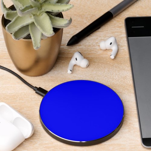 Blue  solid color   wireless charger 