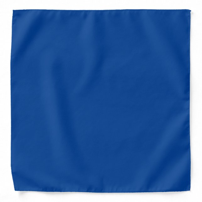 Blue Solid Grooms Groomsmen Wedding Pocket Square Bandana (Front)