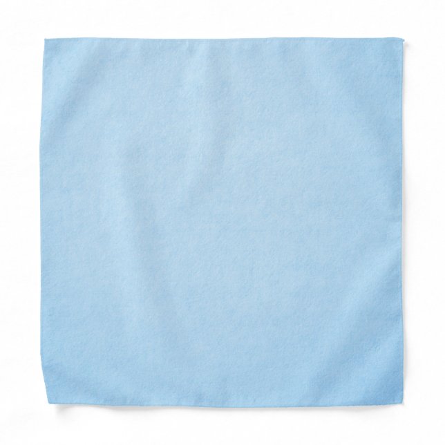 Blue, solid pastel blue color bandana (Front)