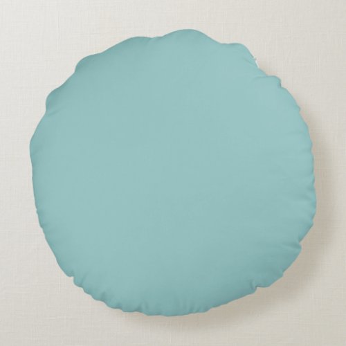 Blue  solid plain color round pillow