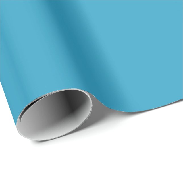 Blue Solid Plain Color Wrapping Paper (Roll Corner)