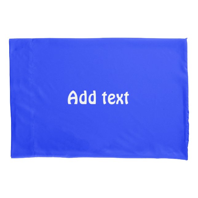 Blue solid plain pillow case (Front)