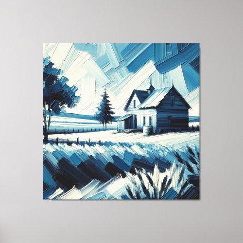 Blue Solitude on the Prairie Canvas Print