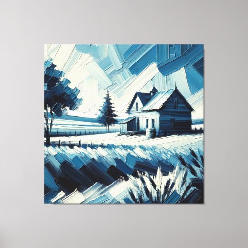 Blue Solitude on the Prairie Canvas Print