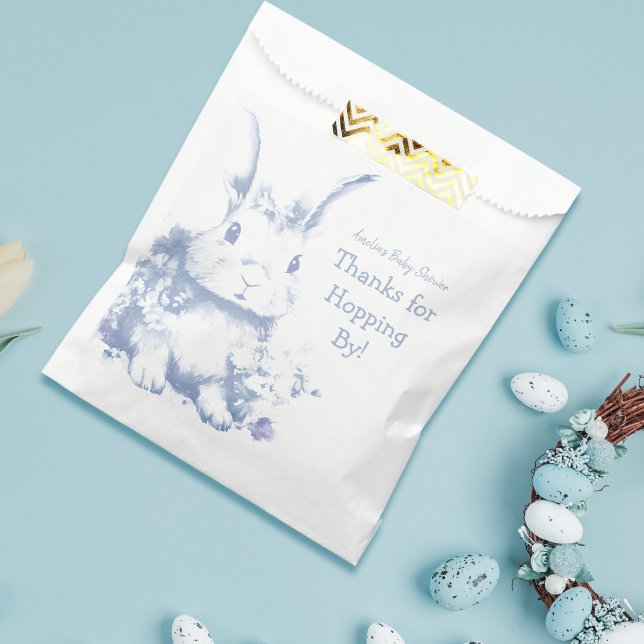 Blue Some Bunny is coming Baby Shower  Favor Bag (Creator Uploaded)