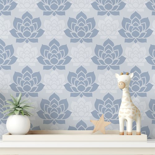 Blue Sophisticated Succulent Wallpaper