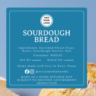 Blue Sourdough Ingredient Cottage Law Sticker
