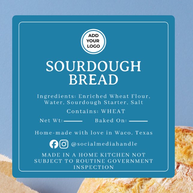 Blue Sourdough Ingredient Cottage Law Sticker (Creator Uploaded)