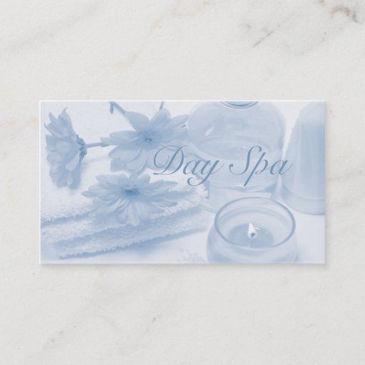 Customizable Blue Spa Business Card